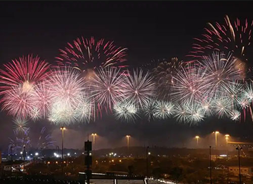 克东县焰火晚会